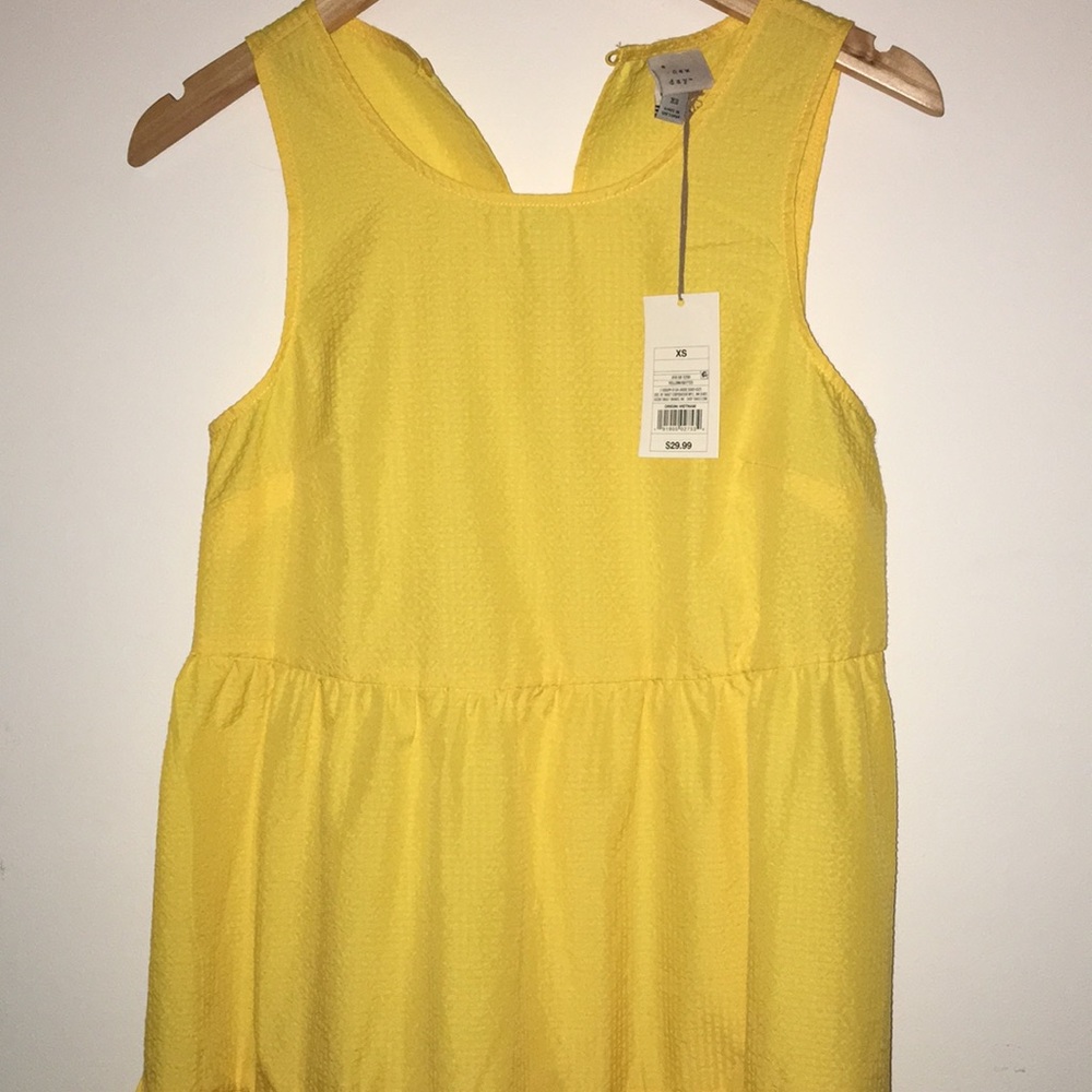 Yellow tiered dress